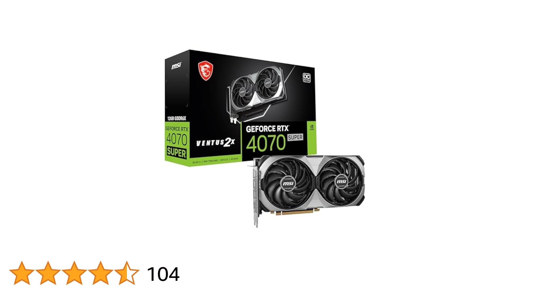 グラフィックボード・グラボ・ビデオカード MSI GeForce RTX 4070 VENTUS 2X 12G OC MSI GeForce RTX™ 4070 VENTUS 2X 12G OC | Graphics Card | MSI
